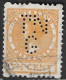 Perfin TN G (Theodorus Niemeijer Groningen) In 1925 Type Veth 7½ Cent Geel Tweezijdige Roltanding NVPH R 8 - Gezähnt (perforiert)