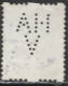 Perfin HA V (Holland-Amerika Verzekerings Mij Schiedam) In 1925 Type Veth 15 Cent Blauw Tweezijdige Roltanding NVPH R 12 - Perforadas