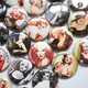 Delcampe - Writer Jean-Jacques Rousseau ART BADGE BUTTON PIN SET 1 (1inch/25mm Diameter) 35 DIFF - Personnes Célèbres