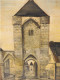 Delcampe - -TABLEAU Huile Sur Contreplaqué MORET SUR LOING PORTE DE BOURGOGNE Médiévale    E - Huiles