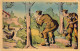 HUMOUR - La Chasse Aux Oeufs - Op Eierenjacht - Carte Postale Ancienne - Humor