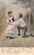 COUPLES - Homme Pose Un Genoux à Terre Devant Une Jeune Fille - Carte Postale Ancienne - Paare