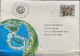 ICELAND 1990, MAP, GLOBE ILLUSTRATE, COVER USED TO USA VIGNETTE X CROSS LABEL, DUCK IN WATER STAMP, REYKJAVIK CITY CANCE - Brieven En Documenten