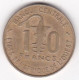États De L'Afrique De L'Ouest 10 Francs 1971 , En Bronze Nickel Aluminium, KM# 1a - Autres – Afrique