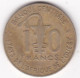 États De L'Afrique De L'Ouest 10 Francs 1976 , En Bronze Nickel Aluminium, KM# 1a - Andere - Afrika