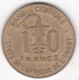 États De L'Afrique De L'Ouest 10 Francs 1987 FAO , En Bronze Aluminium, KM# 10 - Autres – Afrique