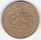 États De L'Afrique De L'Ouest 25 Francs 1980 FAO , En Bronze Aluminium, KM# 9 - Andere - Afrika