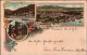 ! 1898 Alte Litho Ansichtskarte Gruss Aus Tetschen - Tchéquie