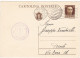 ITALIA - REGNO - TRENTO - LICEO GINASTICO PAREGGIATO - INTERO POSTALE C. 30 - VIAGGIATO PER TRENTO- 1935 - Paketmarken