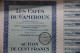 Les Cafés Du Cameroun (Douala, Afrique), Action De Cent Francs, 1929 - Afrika