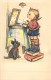 ENFANTS - Dessins D'enfants - Livre - Chien - Carte Postale Ancienne - Children's Drawings