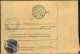 1918, Eil - Paketkarte Aus ZWICKAU  Mit Germania-Frankatur, Diese Mit Firmenocj "K Z" - Storia Postale