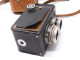 Delcampe - -APPAREIL PHOTO ATOFLEX REX 6 X 6 ANGENIEUX Années 50 VINTAGE SACOCHE CUIR   E - Appareils Photo