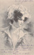 ILLUSTRATEUR SIGNEE VIENNE -  Portrait De Femme Au Chapeau - Carte Postale Animée - Vienne