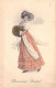 ILLUSTRATEUR SIGNEE VIENNE - Bonne Année - Femme - Bonnet Prairie 597 - Carte Postale Animée - Vienne