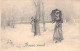 ILLUSTRATEUR SIGNEE VIENNE - Bonne Année - Couple - Neige - Parapluie - 5100 - Carte Postale Animée - Vienne