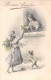 ILLUSTRATEUR SIGNEE VIENNE - Bonne Année - Enfants - Chien - Gui - 103 - Carte Postale Animée - Vienne