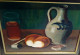 Nature Morte : Cruche, Pain, Pipe, Allumettes, Verre D'alcool/ Still Life: Jug, Bread, Pipe, Matches, Glass Of Liquor - Huiles