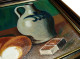 Delcampe - Nature Morte : Cruche, Pain, Pipe, Allumettes, Verre D'alcool/ Still Life: Jug, Bread, Pipe, Matches, Glass Of Liquor - Huiles