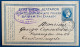 GRECE 1895 Entier Carte 10 Lepta Bleu De ATHENES Pour CONSTANTINOPLE Oblitéré Dateur British POST Du Levant En Arrivée R - Interi Postali