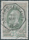 Belgium - Belgique,Belgio,1889,Telegrafo - Télégraphe - Telegraph - Telegraf -25F Green And Rose.Obliterated 1902 - Telegrammi