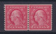 US, Scott 455, MNH Horizontal Coil Pair, PSE GRADED 95 - Unused Stamps