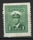 Canada 1948. Scott #278 (U) King George VI - Rollo De Sellos