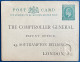 Postal Card Stationary George V 1/2 Penny Vert Patents Embossed Stamp On Reverse Unused 7 1/2 Penny Brown Scarce - Postwaardestukken