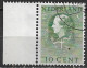 Plaatfout Verticale Groene Kras Rechtonder In 1951 C.I.D.J. NVPH 10 Cent Groen NVPH D 34 PM 1 - Service