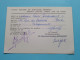 Féd. Nat. Des CROIX De L'YSER - Bond Der IJZERKRUISEN ( Zie / Voir Scans ) 1962 ( Carte De Membre ) ! - Membership Cards