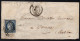 FRANCE - MELUN - SEINE & MARNE /20-5-1851 - CERES 25 C. BLEU SUR DEVANT  POUR VANNES /COTE 90.00 EUROS (ref 9188) - 1849-1850 Ceres