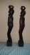 Tapanuli Batak Ethnic Traditional Vintage 18th Century Handcraft Carved Wood Statues Figurines A Pair - Bois