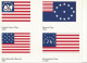 USA  4 CARTES PRE TIMBREES SERIE DRAPEAUX. - 1981-00