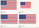 USA  4 CARTES PRE TIMBREES SERIE DRAPEAUX. - 1981-00