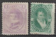 ARGENTINA - 1867/1873 - YVERT N°16 + 19 * MH - COTE = 42 EUR - Ungebraucht