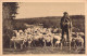 FOLKLORE - Dans Les Landes De Gascogne - Berger Landais Et Son Troupeau - Carte Postale Ancienne - Vestuarios