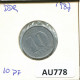 10 PFENNIG 1967 DDR EAST ALEMANIA Moneda GERMANY #AU778.E - 10 Pfennig