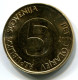 5 TOLAR 2000 ESLOVENIA SLOVENIA UNC Moneda HEAD CAPRICORN #W11088.E - Slovenië