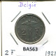 2 FRANCS 1923 DUTCH Text BELGIQUE BELGIUM Pièce #BA563.F - 2 Francs