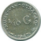 1/10 GULDEN 1947 CURACAO NÉERLANDAIS NETHERLANDS ARGENT Colonial Pièce #NL11830.3.F - Curacao