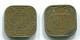 5 CENTS 1971 SURINAME NÉERLANDAIS NETHERLANDS Nickel-Brass Colonial Pièce #S12898.F - Surinam 1975 - ...