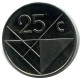 25 CENTS 1988 ARUBA Coin (From BU Mint Set) #AH069.U - Aruba