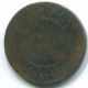 1 CENT 1858 NETHERLANDS EAST INDIES INDONESIA Copper Colonial Coin #S10008.U - Indes Néerlandaises