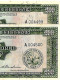 PHILIPPINES "ENGLISH" Série  200 Peso  Manuel QUEZON # 140      2 Billets à Suivre   Pr. NEUFS - Philippines