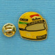 1 PIN'S //  ** CASQUE " AYRTON SENNA "  '91 / McLAREN HONDA ** - F1