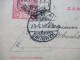 Portugal 1904 Ganzsache 25 Reis Mit Dreieckstempel Nach Hamburg Mit Ank. Stempel - Entiers Postaux