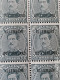 0C40 BLOK V. 6 ** VLEK OP VOORHOOFD ZEGEL 5 EN DONKERE SPIEGELVLEK LINKS ZEGEL 3 - 1901-1930