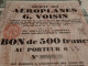 Société Des Aéroplanes G.Voisin - Bon De  500 Frs. Au Porteur 61/2 % - Issy-les-Moulineaux (Seine) - 15 Décembre 1928. - Luchtvaart