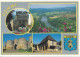 CPM  France   24  Dordogne   Domme  Bastide En Périgord Vue Multiple Avec Blason  Oblitérée Le 13-9-1999 - Domme