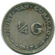 1/4 GULDEN 1947 CURACAO NEERLANDÉS NETHERLANDS PLATA Colonial #NL10830.4.E - Curacao